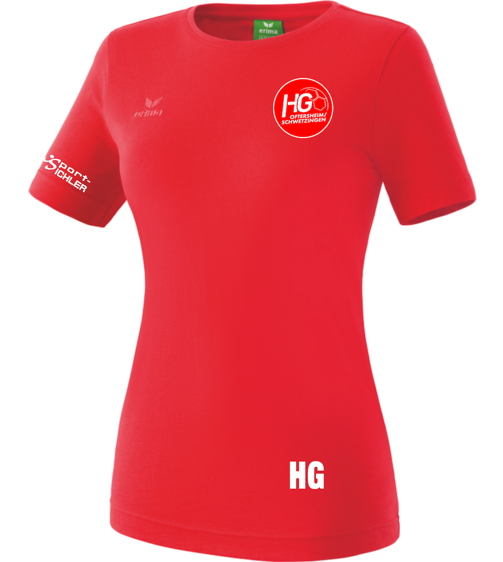 Basic Baumwoll-T-Shirt Damen inkl. Kürzel & HG-Logo